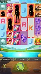 Super Golf Drive · Periksa saldo, taruhan saat ini, dan tombol penyesuaian nominal di baris kontrol bawah.